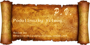 Podolinszky Vilmos névjegykártya