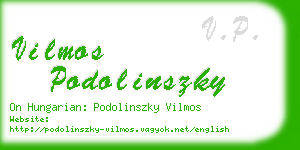 vilmos podolinszky business card